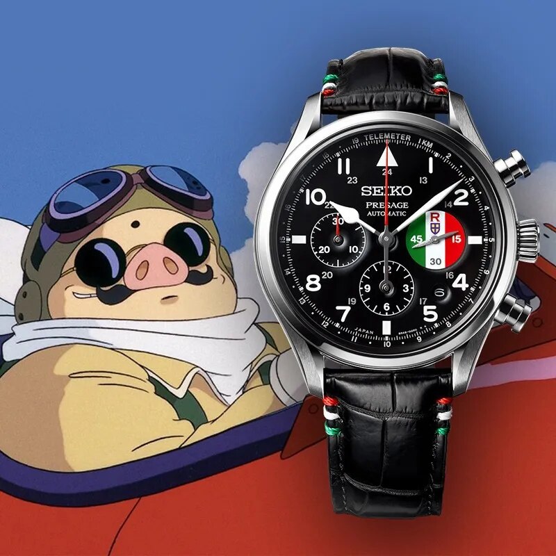 Hot-Selling-Seiko-X-Red-Pig-Film-Men-s-Watch-Black-and-White-Dial-Leisure-Style-7