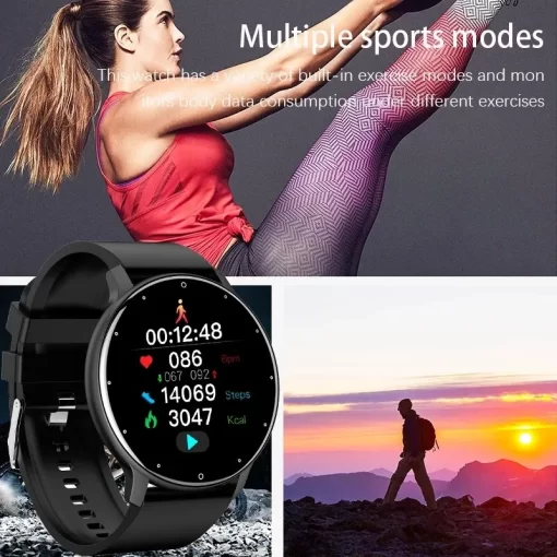 Lige 2023 New Men Smart Watch Real Time Activity Tracker Heart Rate Monitor Sports Women Smart 1