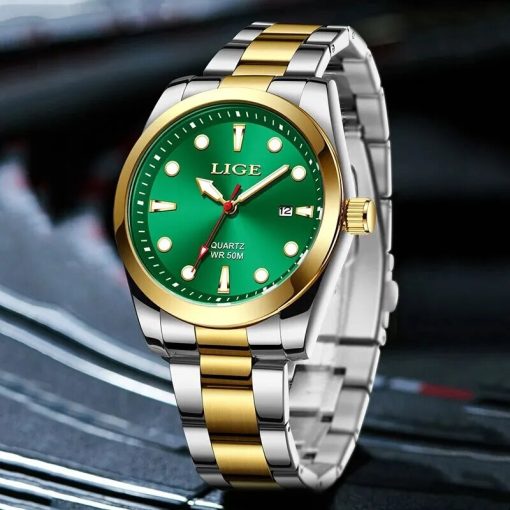 Lige Diver Watches For Men Fashion Military Waterproof Quartz Chronograph Wristwatches Top Luxury Sport Watch Men 7