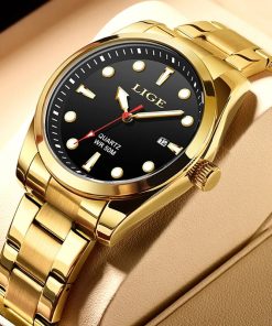 Lige Fashion Business Diver Watch Men Top Brand Luxury Military Sports Quartz Chronograph Wristwatches Casual Waterproof