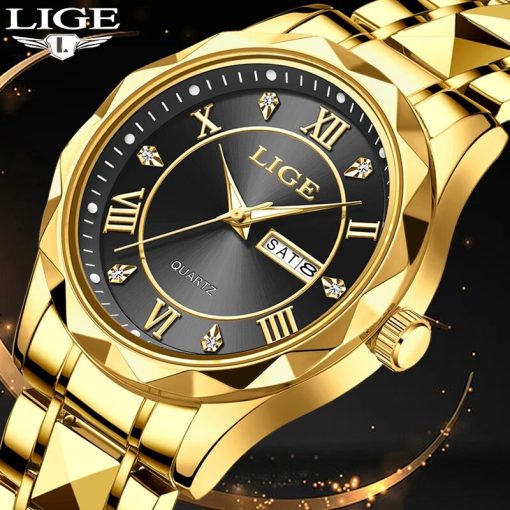 Lige New Waterproof Watch Men Fashion Business Military Quartz Watch For Men Top Brand Luxury Sports