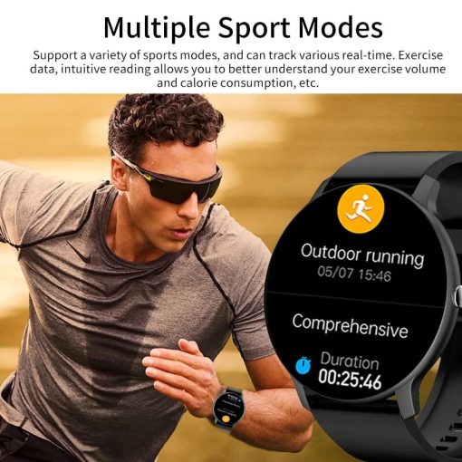 Lige Smart Watch Men Women Full Touch Screen Sport Fitness Watch Man Ip67 Waterproof Bluetooth For 6