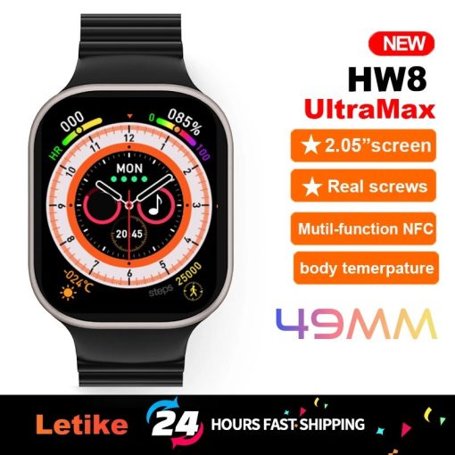 Letike Original Hw8 Ultra Max 49mm With Real Screws Belt Lock Men Sports Smart Watch 2