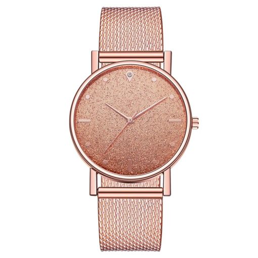 Luxury Watches Quartz Watch Stainless Steel Dial Bracele Watch Fashionable Simple Style Quartz Wristwatch Reloj Mujer 1