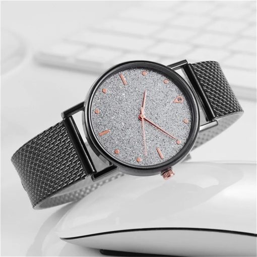 Luxury Watches Quartz Watch Stainless Steel Dial Bracele Watch Fashionable Simple Style Quartz Wristwatch Reloj Mujer 3