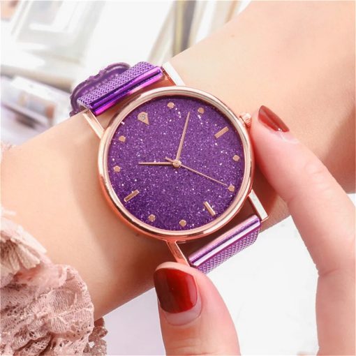 Luxury Watches Quartz Watch Stainless Steel Dial Bracele Watch Fashionable Simple Style Quartz Wristwatch Reloj Mujer 5