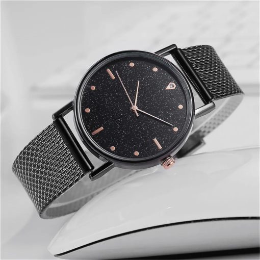 Luxury Watches Quartz Watch Stainless Steel Dial Bracele Watch Fashionable Simple Style Quartz Wristwatch Reloj Mujer