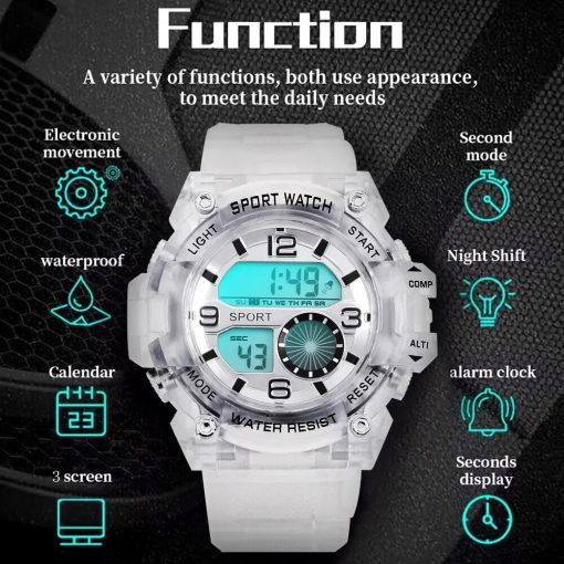 Men Digital Watch Military Sports Swimming Big Watches Fashion 30m Waterproof Electronic Wristwatch Mens Relogios Masculino 5