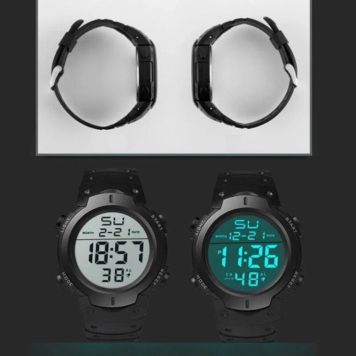 Men Sport Led Watches Top Brand Men Digital Clock Multi Functional Rubber Man Fitnes Athlete Timekeeping 5