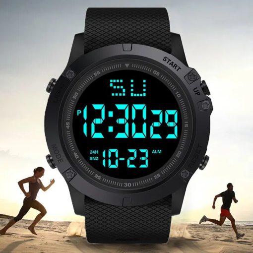 Men Sport Watch Multifunction Military Sports Watch Waterproof Luminous Led Digital Kids Watch Big Dial Student 8