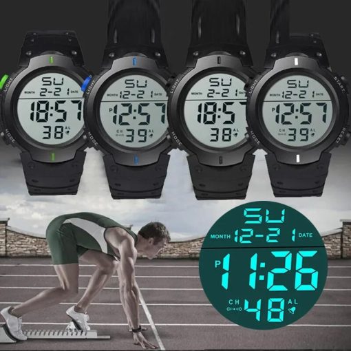 Men Sport Watches Top Brand Men Digital Clock Multi Functional Rubber Man Fitnes Athlete Timekeeping Electronic 2