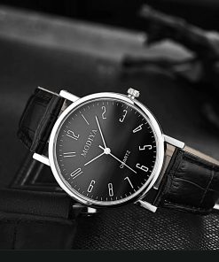 Mens 2023 Classic Wristwatch Men Vintage Design Watches Leather Strap Wrist Watch Quartz Analog Watch For 1