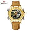Naviforce Top Luxury Brand Men Watch Analog Digital Leather Sport Army Military Chronograph Quartz Clock Relogio