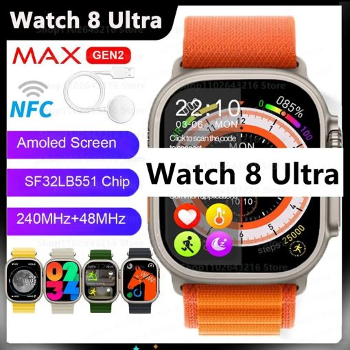 New 2023 Smart Watch 8 Pro Max Gen 2 49mm Amoled Screen Smartwatch High Refresh Rate