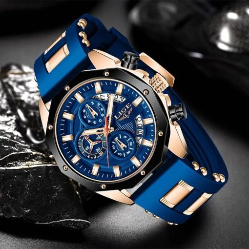 New Fashion Mens Watches Top Brand Luxury Silicone Sport Watch Men Quartz Date Clock Waterproof Wristwatch 1