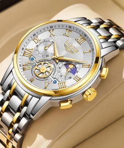 New Lige Luxury Business Man Wristwatch Waterproof Luminous Men Watch For Men Quartz Clock Stainless Steel