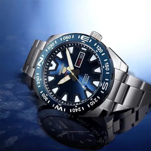 New Seiko Fashion Watch For Men Sport 3bar Waterproof Luminous Auto Date Dial Stainless Steel Band