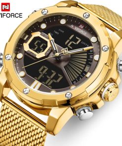 New Watches Naviforce Top Brand Luxury Quartz Mens Watch Waterproof Big Sport Wristwatches Stainless Steel Date