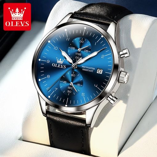 Olevs Luxury Top Brand Men S Watches Simple Fashion Quartz Watch For Men Waterproof Luminous Date 1