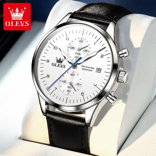 Olevs Luxury Top Brand Men S Watches Simple Fashion Quartz Watch For Men Waterproof Luminous Date