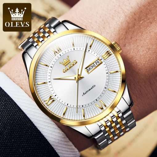 Olevs New Men Watches Automatic Mechanical Luxury Waterproof Artificial Sapphire Mirror Imported Movement Business Men S 3