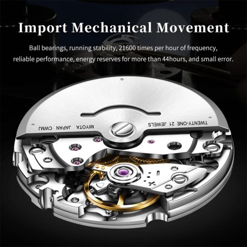 Olevs New Men Watches Automatic Mechanical Luxury Waterproof Artificial Sapphire Mirror Imported Movement Business Men S 4