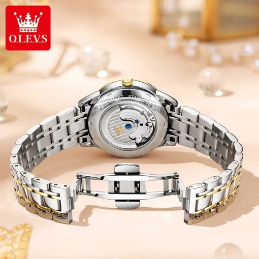 Olevs Women S Watches Luxury Tourbillon Style Original Automatic Mechanical Watch For Woman Waterproof Luminous Ladies 3