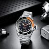 Oupai 2023 New Arrival Sport Automatic Diving Watch 1 4 Orange Ceramic Bezel Waterproof Wristwatch Men