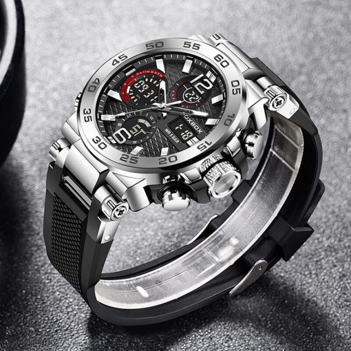 Original Brand Lige Luxury Watches For Men Quartz Fashion Digital Wrist Watch Silica Gel Military Sport 1