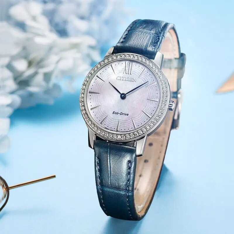 Original-CITIZEN-EX1480-Fenuine-Ladies-Light-Kinetic-Energy-Watch-Japanese-Fashion-Simple-Mother-OF-pearl-Dial-2