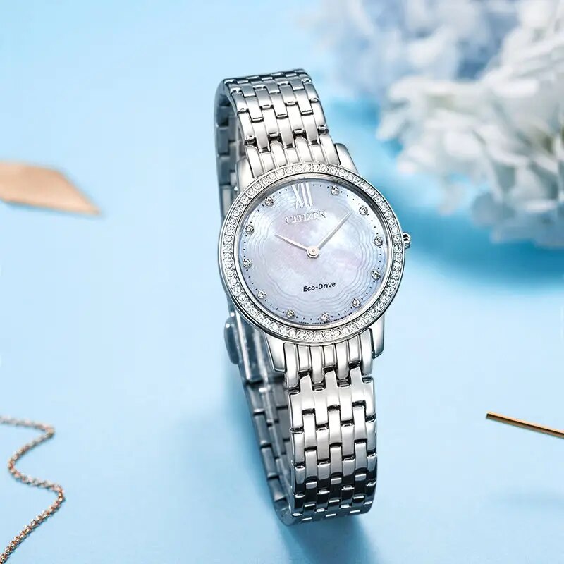 Original-CITIZEN-EX1480-Fenuine-Ladies-Light-Kinetic-Energy-Watch-Japanese-Fashion-Simple-Mother-OF-pearl-Dial-4