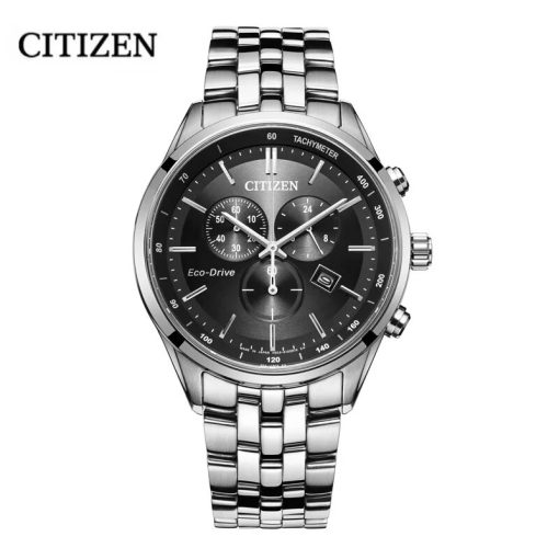 Original Citizen Ecology Drive Watch Men S Three Eye Chronograph Blue Plate Steel Belt Business Watch 8