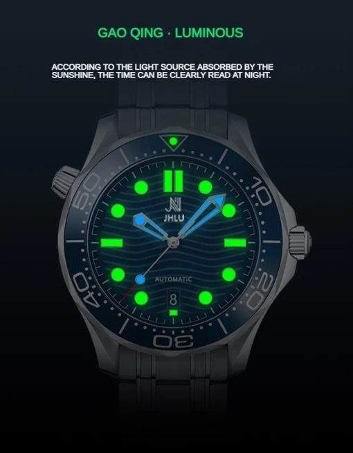 Original Jhlu 2023 New Automatic Watch Men S Mechanical Watch Waterproof Ceramic Ring Luminous Men S 3