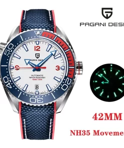 Pagani Design Classic Luxury Men Automatic Watch Sapphire Glass Mechanical Wristwatch Stainless Steel 100m Waterproof Watches