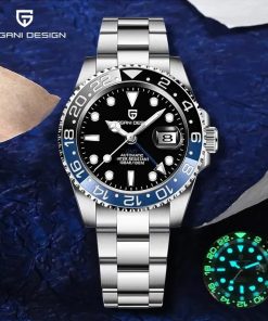 Pagani Design Gmt Men S Nh34a Automatic Mechanical Watch 40mm Sapphire Luminous Stainless Wristwatch Relogios Masculino