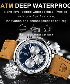 Poedagar Luxury Man Watch High Quality Waterproof Chronograph Luminous Men S Wristwatch Leather Men Quartz Watches