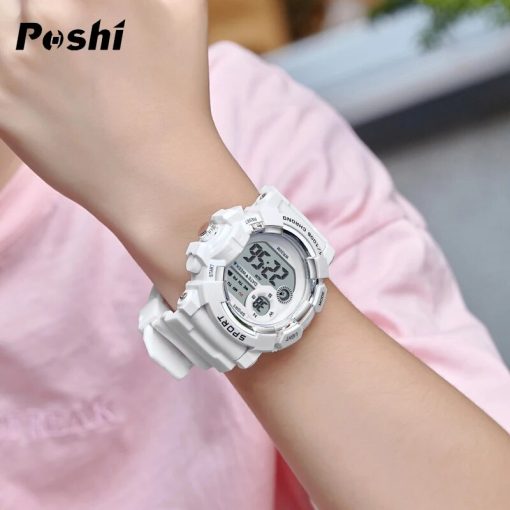 Poshi Digital Watch Luxury Sports Wristwatch Luminous Stopwatch Alarm Clock With Date Week Electronic Movement Men 1