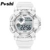 Poshi Digital Watch Luxury Sports Wristwatch Luminous Stopwatch Alarm Clock With Date Week Electronic Movement Men