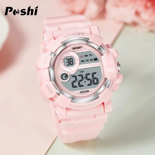 Poshi Digital Watch Luxury Sports Wristwatch Luminous Stopwatch Alarm Clock With Date Week Electronic Movement Men 4