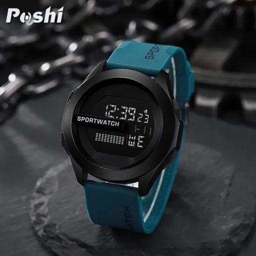 Poshi Sport Watch For Man Luxury Digital Wristwatch Stopwatch Luminous With Date Week Original Waterproof Clock 1