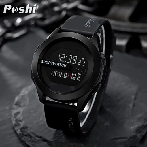 Poshi Sport Watch For Man Luxury Digital Wristwatch Stopwatch Luminous With Date Week Original Waterproof Clock 2