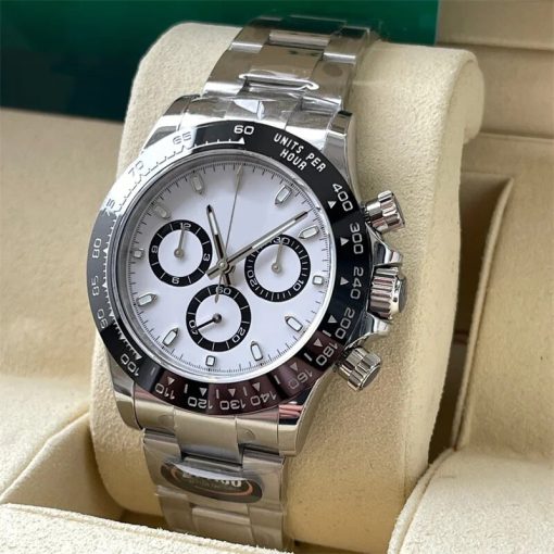 Quality Men Watch C 4130 Ceramic Rotatable Chronometer Circle All Steel Calendar Luxury Sport Automatic Mechanical 2