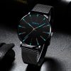 Quartz Watch Minimalist For Men Fashion Thin Watches Simple Men Business Stainless Steel Mesh Belt Quartz