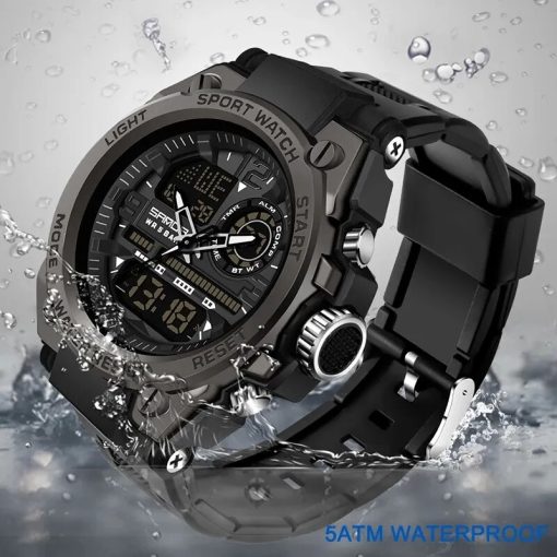 Sanda 2023 Top Brand Men S Watches 5atm Waterproof Sport Military Wristwatch Quartz Watch For Men 1