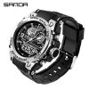 Sanda 2023 Top Brand Men S Watches 5atm Waterproof Sport Military Wristwatch Quartz Watch For Men