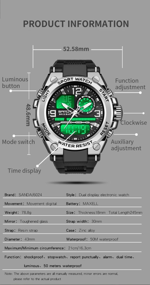 Sanda 2023 Top Brand Men S Watches 5atm Waterproof Sport Military Wristwatch Quartz Watch For Men 2