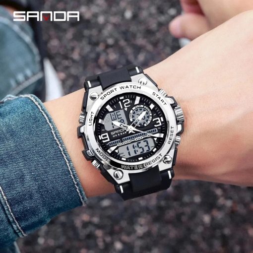 Sanda 2023 Top Brand Men S Watches 5atm Waterproof Sport Military Wristwatch Quartz Watch For Men 4