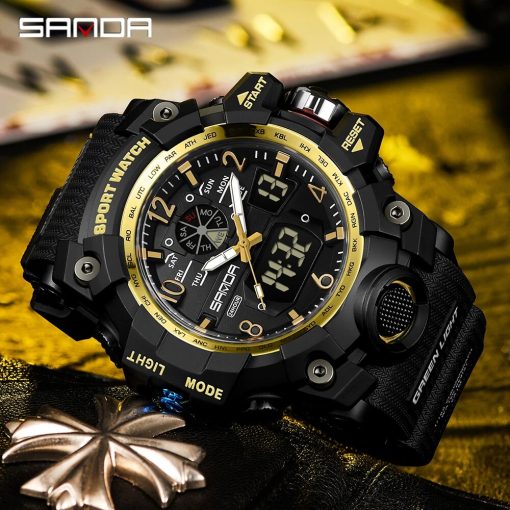 Sanda Brand G Style Military Watch Men Digital Shock Sports Watches For Man Waterproof Electronic Wristwatch 10