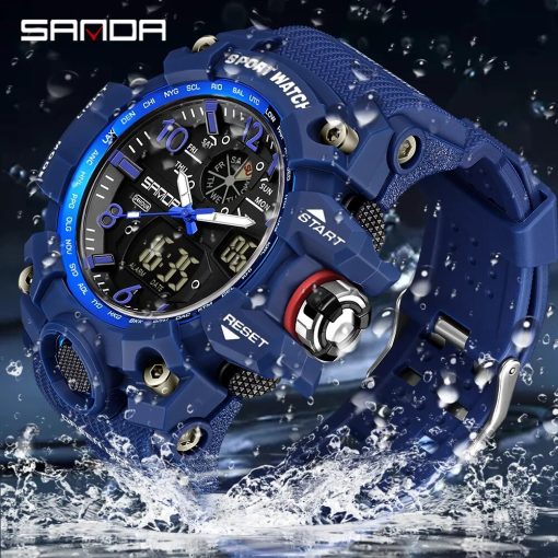 Sanda Brand G Style Military Watch Men Digital Shock Sports Watches For Man Waterproof Electronic Wristwatch 6