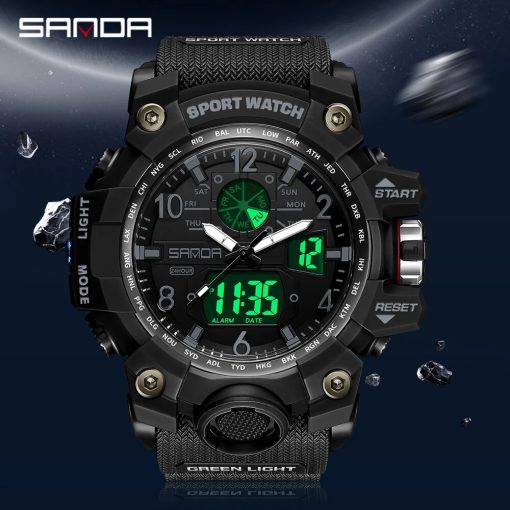 Sanda Brand G Style Military Watch Men Digital Shock Sports Watches For Man Waterproof Electronic Wristwatch 7